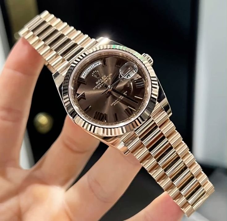ROLEX DayDate Rose Gold Brown