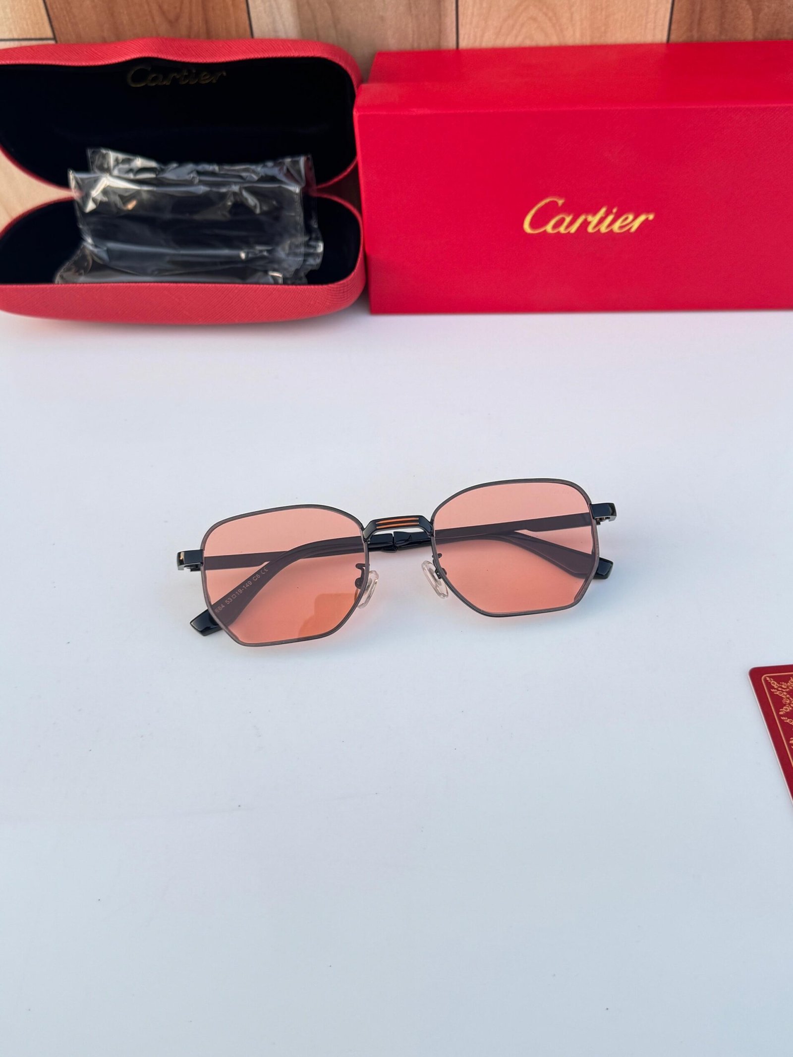 Cartier 2684 Black Orange Sunglasses – Bold Luxury Designer Eyewear