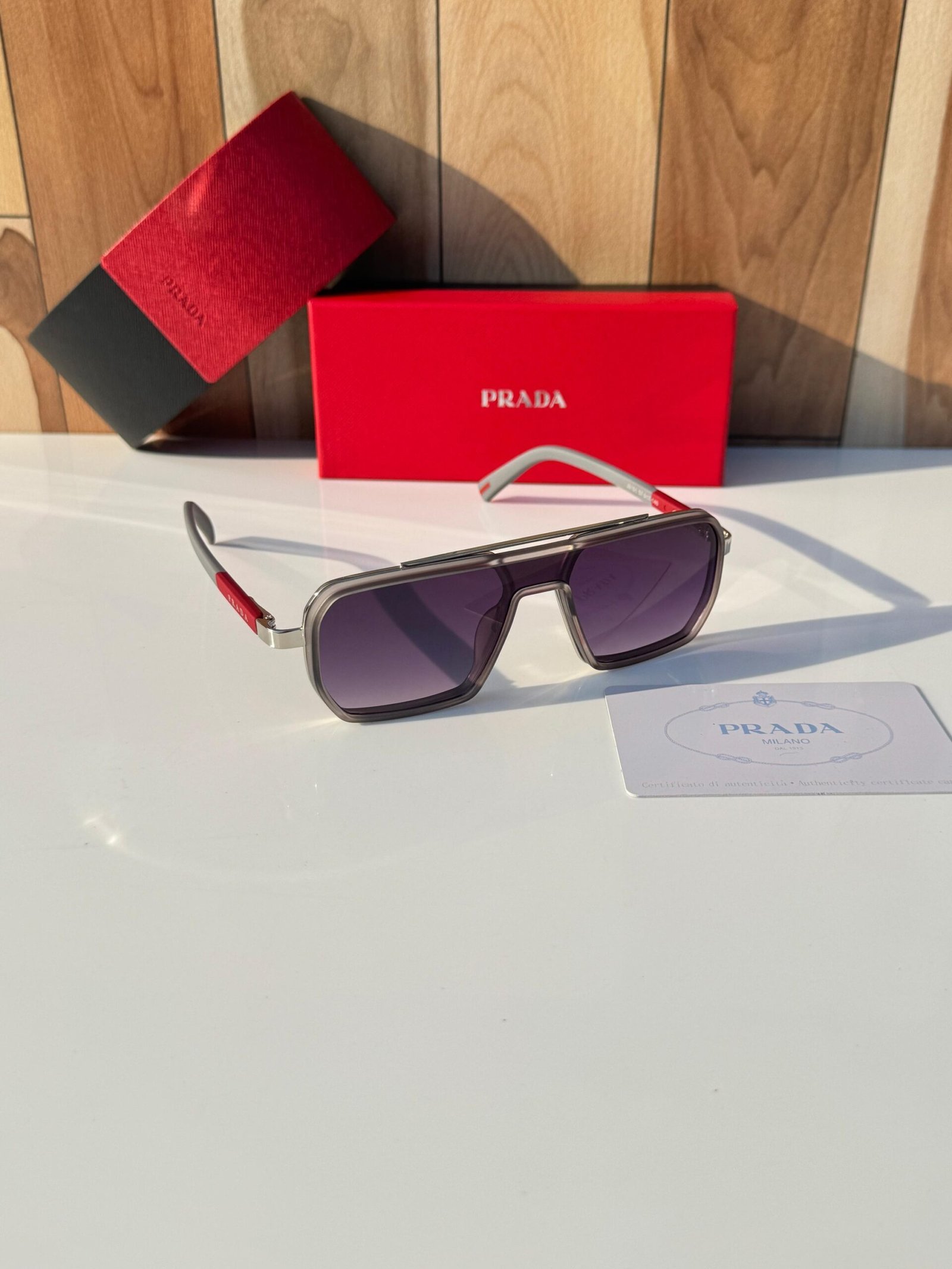 Prada 8151 Grey Sunglasses – Modern Luxury Designer Eyewear